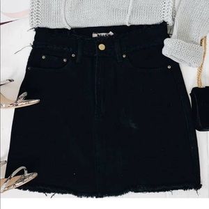 Showpo ‘No stopping us Denim Skirt In Black’